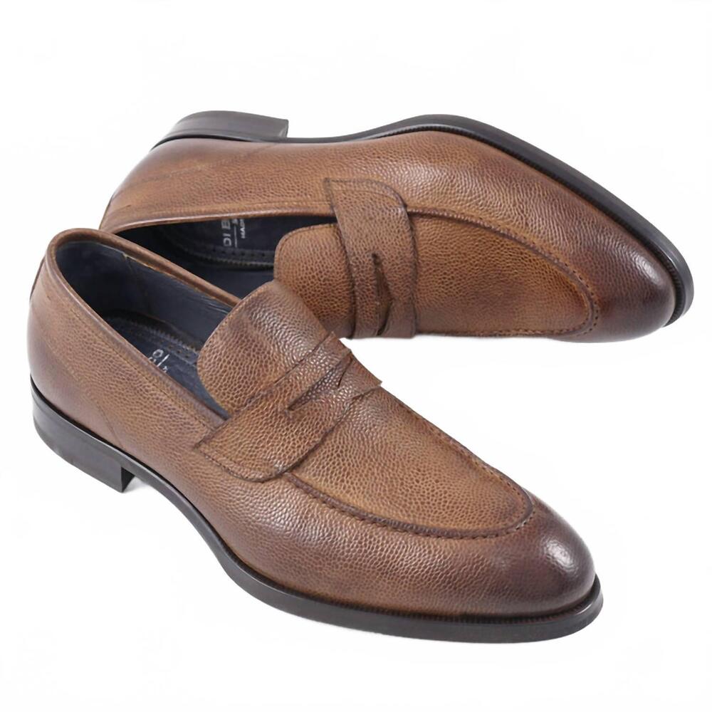 NEW SCARPE DI BIANCO men's brera penny loafer in reverse sombrero